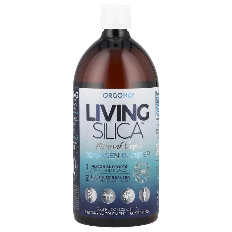 Silicium Laboratories, Orgono® Living Silica®, стимулятор выработки коллагена, 22,5 мг, 1 л (33,8 жидк. унции)