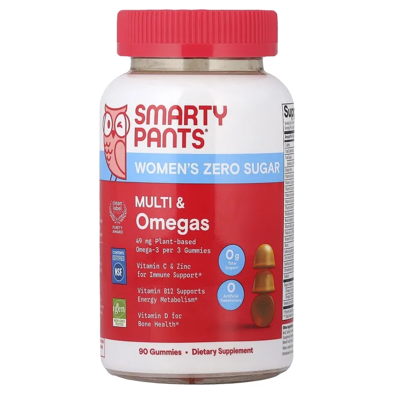 SmartyPants, мультивитамины и омега-кислоты для женщин, со вкусом апельсина, 90 жевательных таблеток
