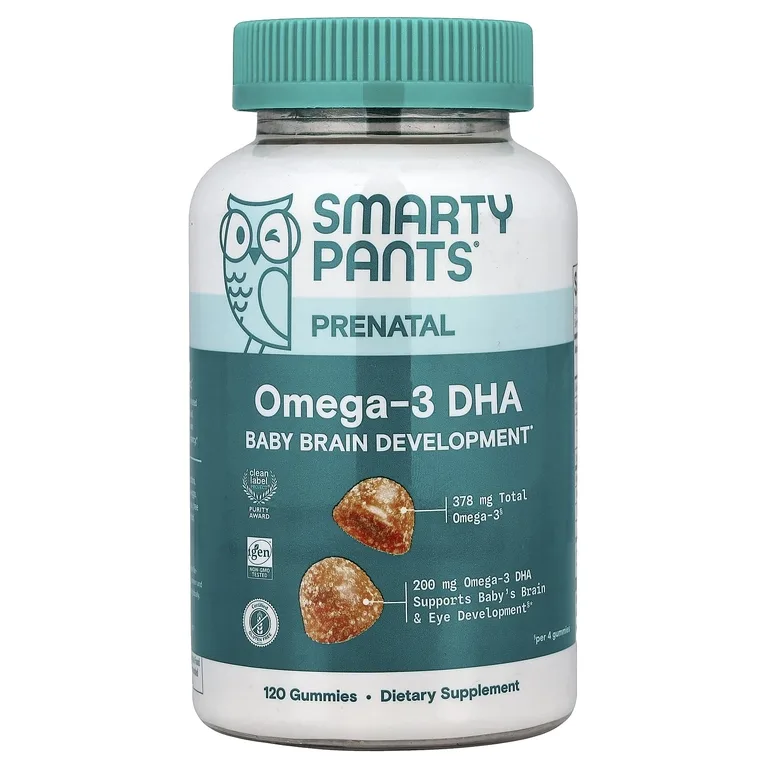 SmartyPants, Prenatal, омега-3 ДГК, апельсин и лимон , 120 жевательных таблеток