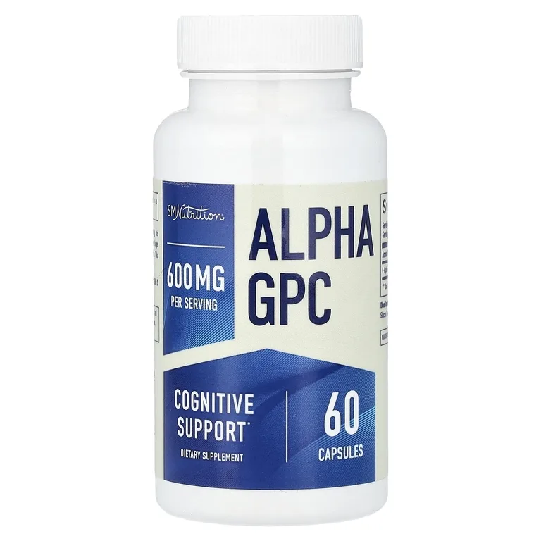 SMNutrition, Alpha-GPC, поддержка когнитивных функций, 60 капсул (300 мг в 1 капсуле)