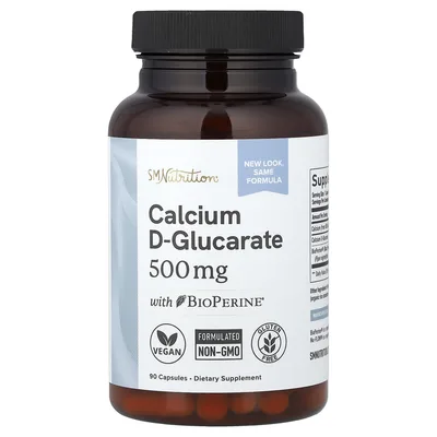 SMNutrition, D-глюкарат кальция и BioPerine®, 90 капсул