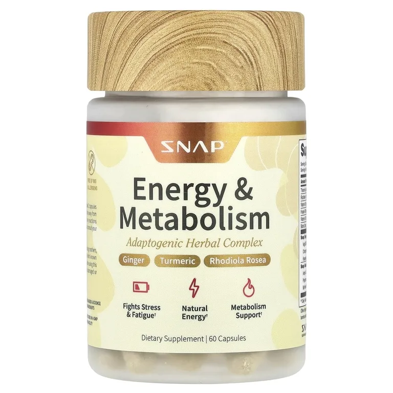 Snap Supplements, Энергия и метаболизм, 60 капсул
