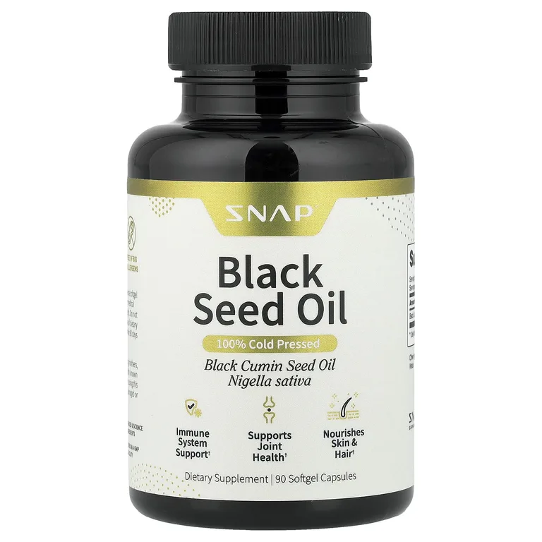 Snap Supplements, Масло семян чёрного тмина, 90 мягких капсул (500 мг в 1 капсуле)