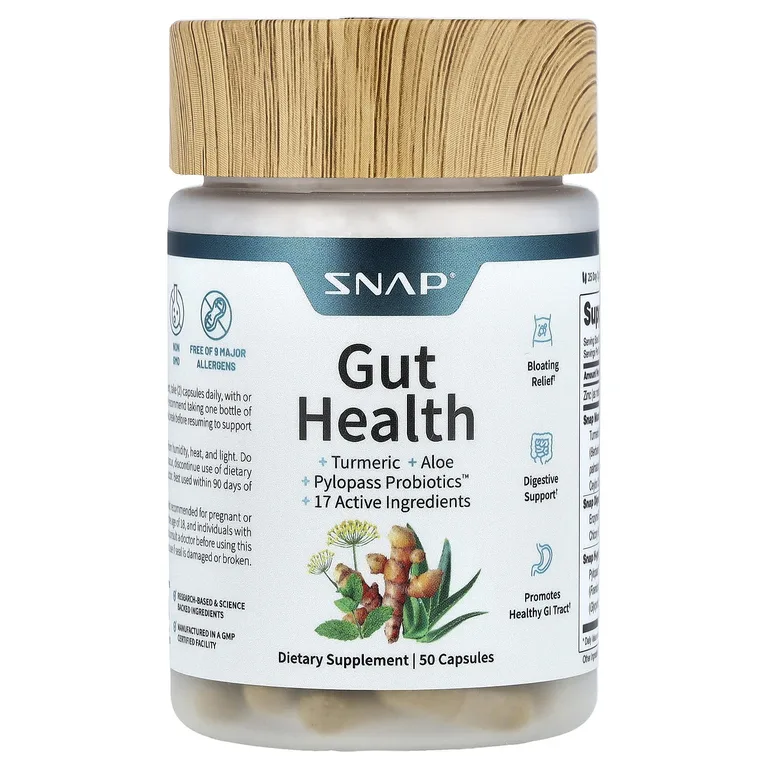 Snap Supplements, здоровье кишечника, 50 капсул