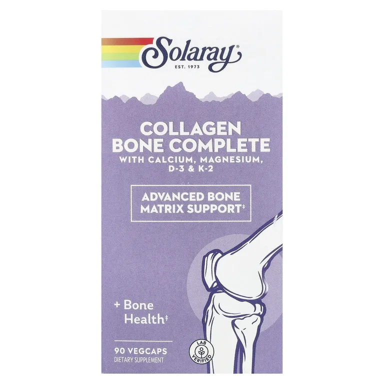 Solaray, Collagen Bone Complete, коллаген для костей, 90 растительных капсул