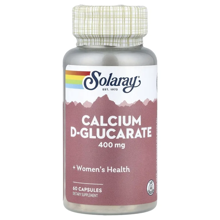 Solaray, d-глюкарат кальция, 60 капсул