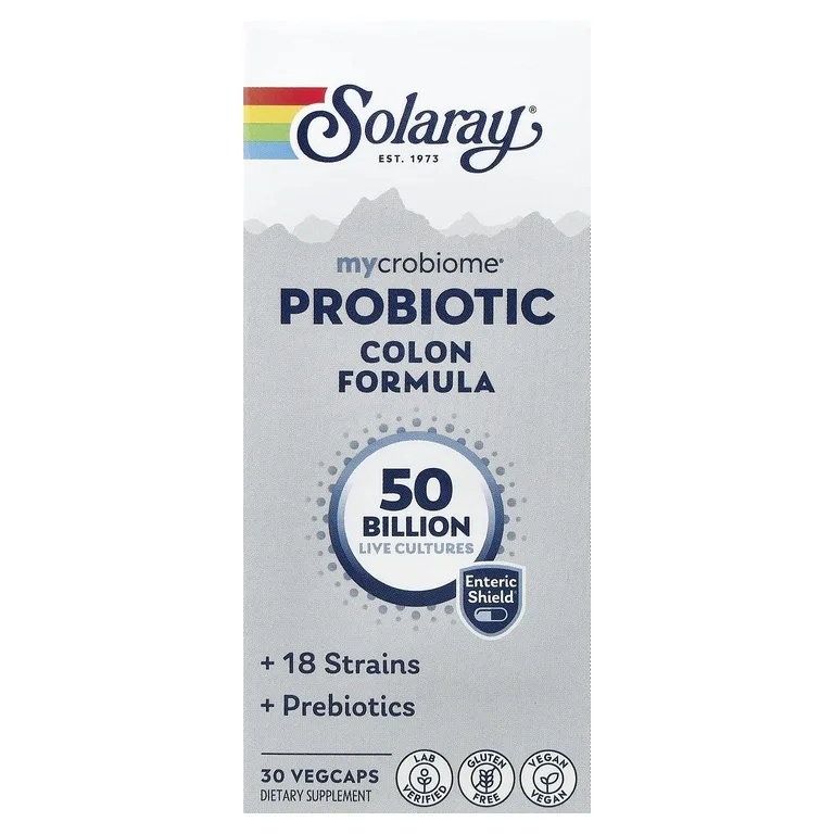 Solaray, Mycrobiome®, пробиотик для кишечника, 30 растительных капсул