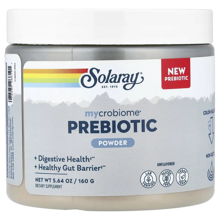 Solaray, пребиотик Mycrobiome® в порошке, без вкусовых добавок, 160 г (5,64 унции)