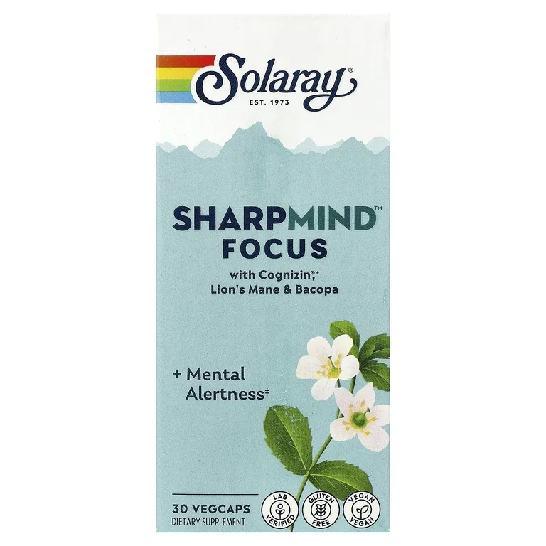 Solaray, SharpMind ™ Focus, 30 растительных капсул