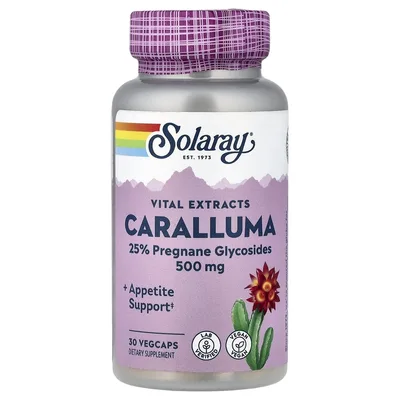 Solaray, Vital Extracts, экстракт караллумы, 500 мг, 30 растительных капсул
