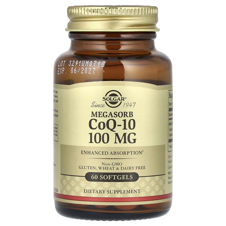 Solgar, коэнзим Q10, 100 мг, 60 капсул