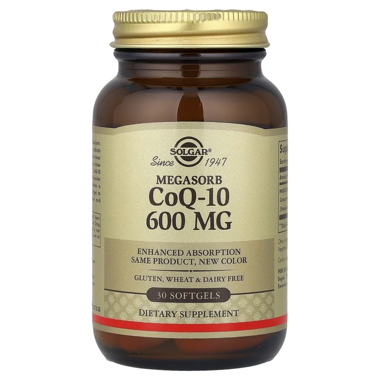 Solgar, коэнзим Q10, 600 мг, 30 желатиновых капсул
