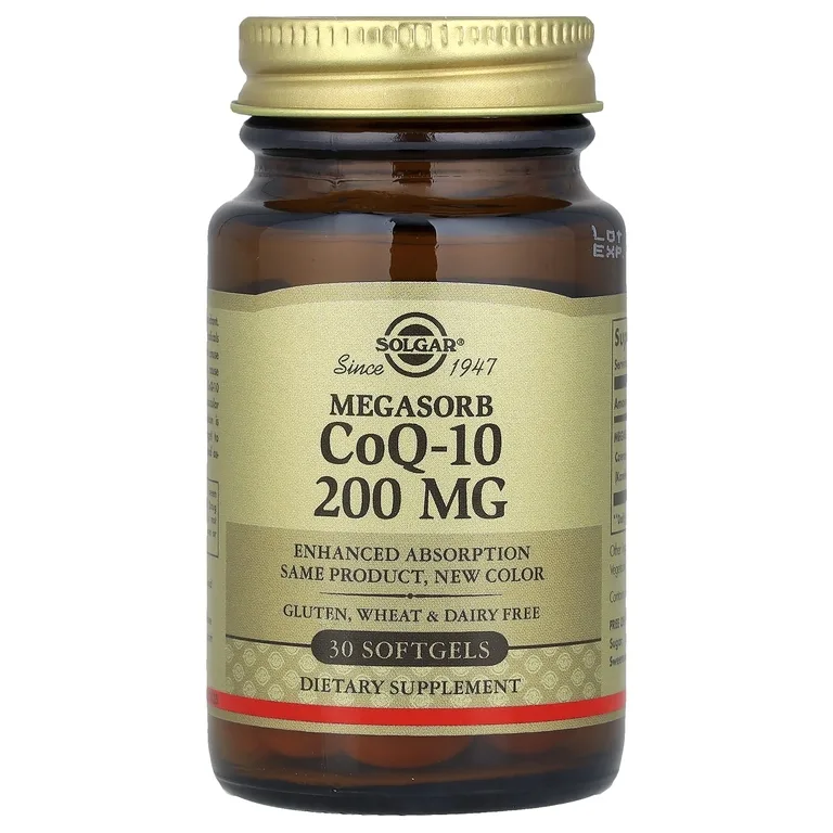 Solgar, Megasorb CoQ10, 200 мг, 30 капсул