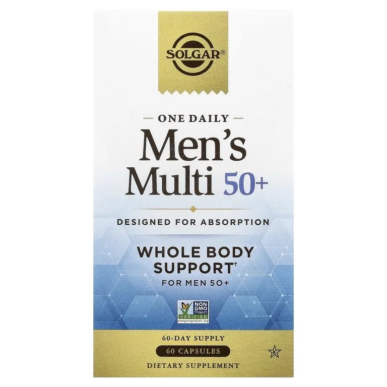 Solgar, One Daily Men's Multi, мультивитамины для мужчин старше 50 лет, 60 капсул
