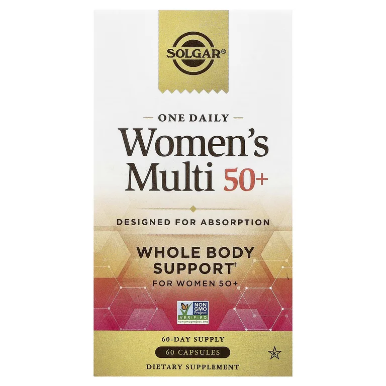 Solgar, One Daily Women's Multi, мультивитамины для женщин, старше 50 лет, 60 капсул