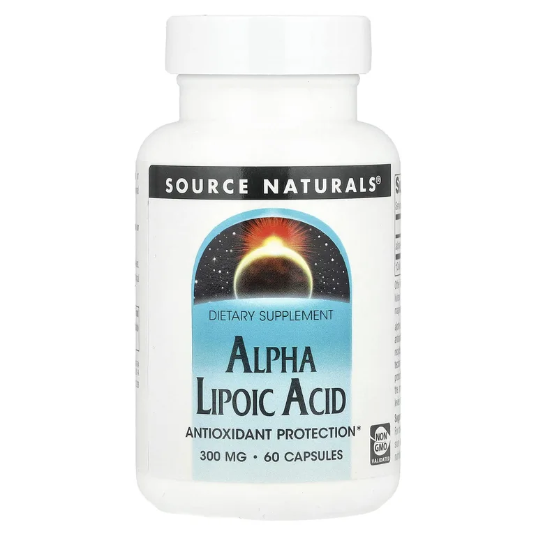 Source Naturals, альфа-липоевая кислота, 300 мг, 60 капсул