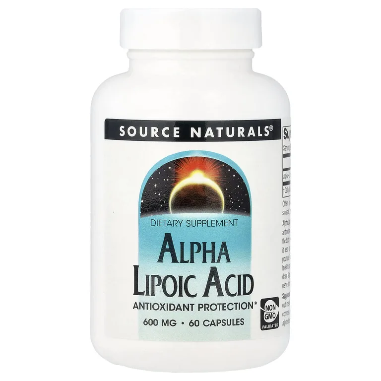 Source Naturals, Альфа-липоевая кислота, 600 мг, 60 капсул