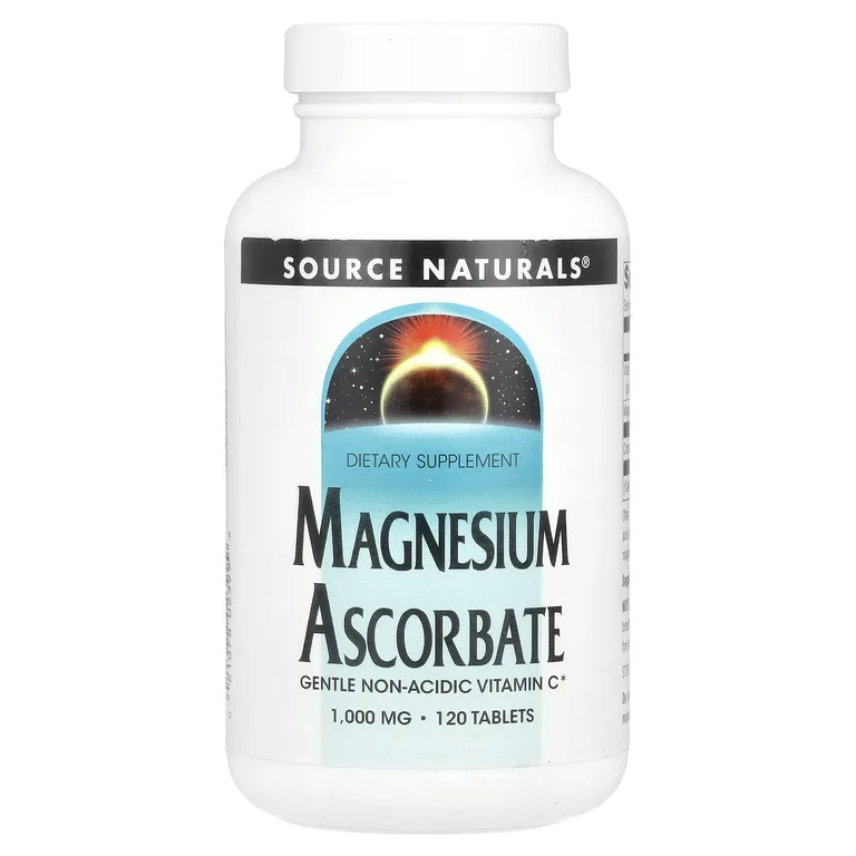 Source Naturals, аскорбат магния, 1000 мг, 120 таблеток