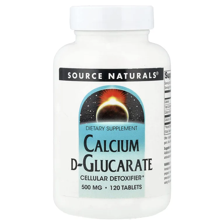 Source Naturals, D-глюкарат кальция, 120 таблеток (500 мг в 1 таблетке)