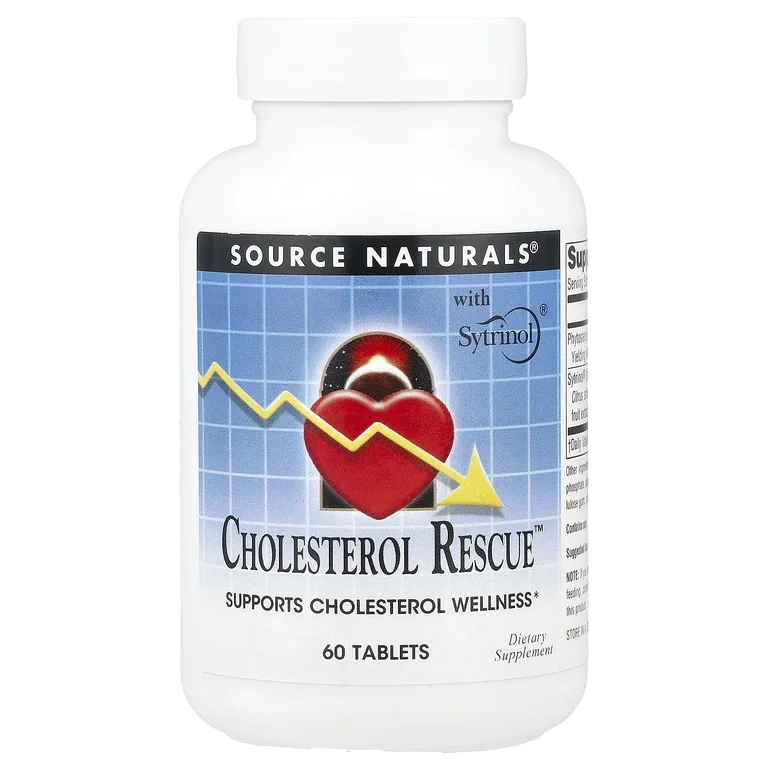 Source Naturals, добавка для поддержки уровня холестерина, 60 таблеток