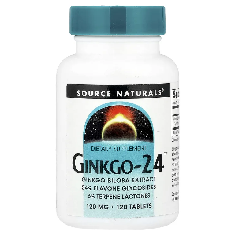 Source Naturals, экстракт гинкго билоба, 120 мг, 120 таблеток