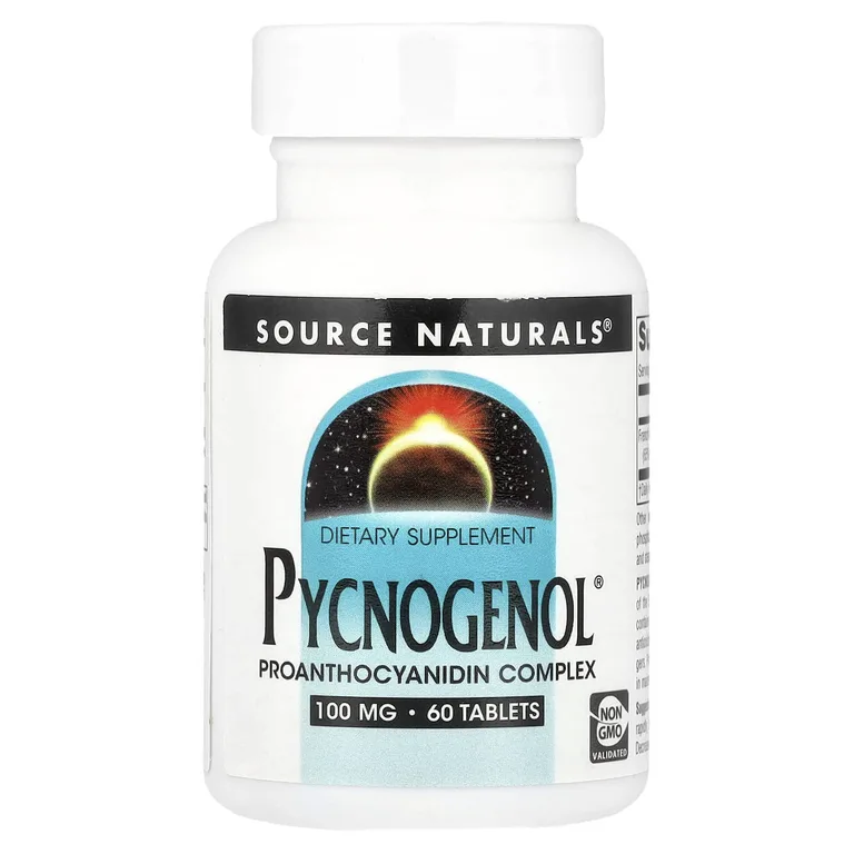 Source Naturals, Экстракт коры французской приморской сосны Pycnogenol®, 100 мг, 60 таблеток