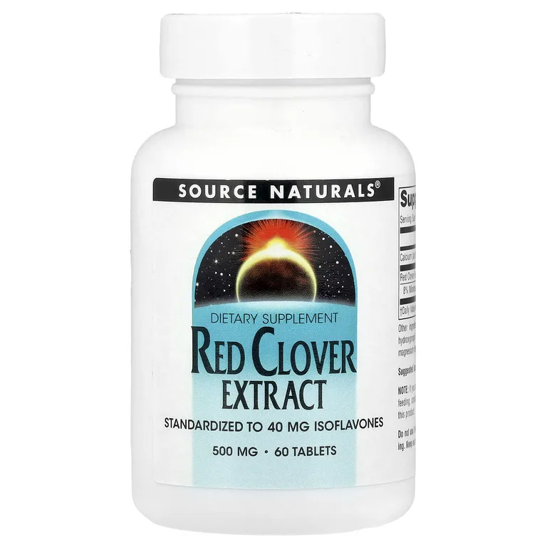 Source Naturals, экстракт красного клевера, 60 таблеток