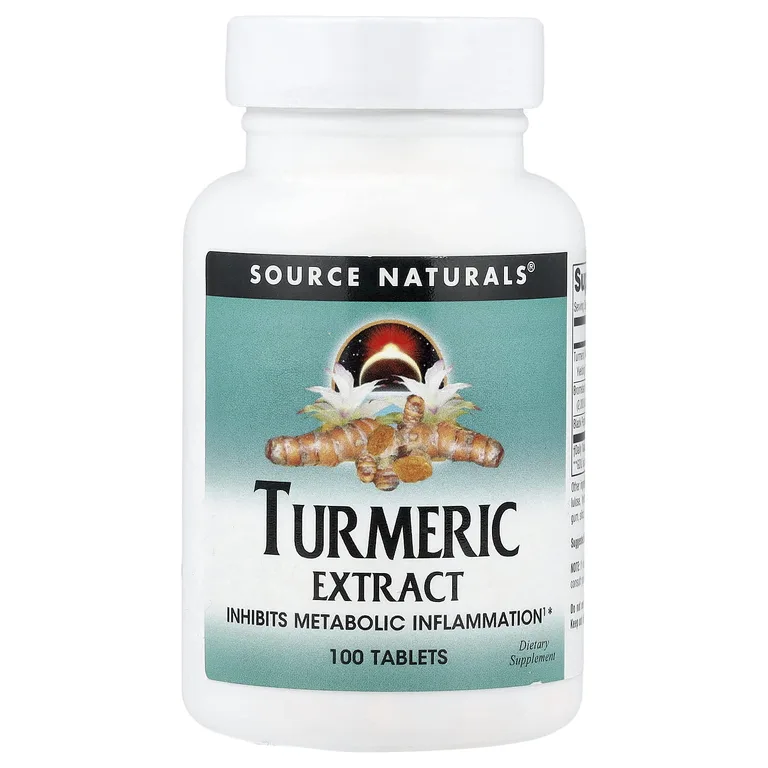 Source Naturals, экстракт куркумы, 100 таблеток