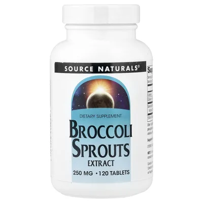 Source Naturals, экстракт ростков брокколи, 250 мг, 120 таблеток