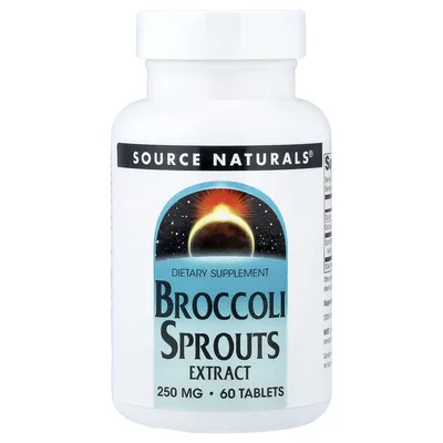 Source Naturals, Экстракт ростков брокколи, 250 мг, 60 таблеток