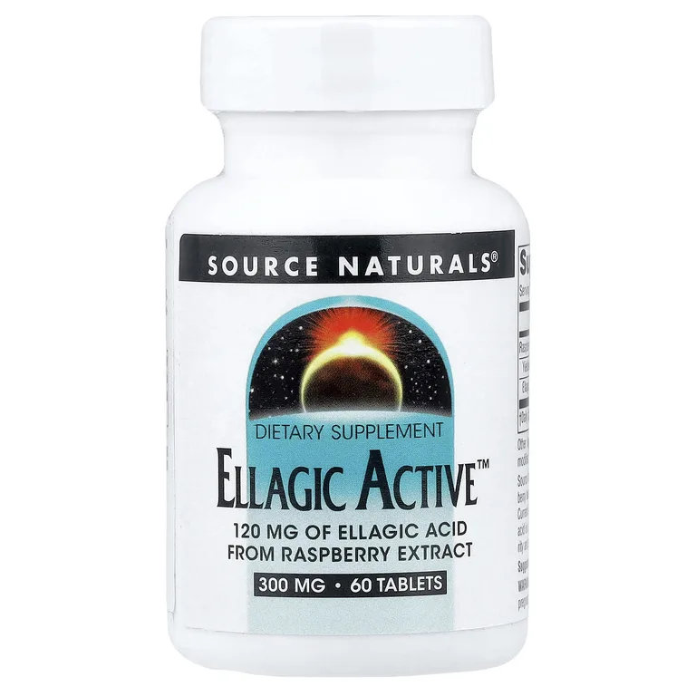 Source Naturals, эллаговая кислота из экстракта малины, 60 таблеток