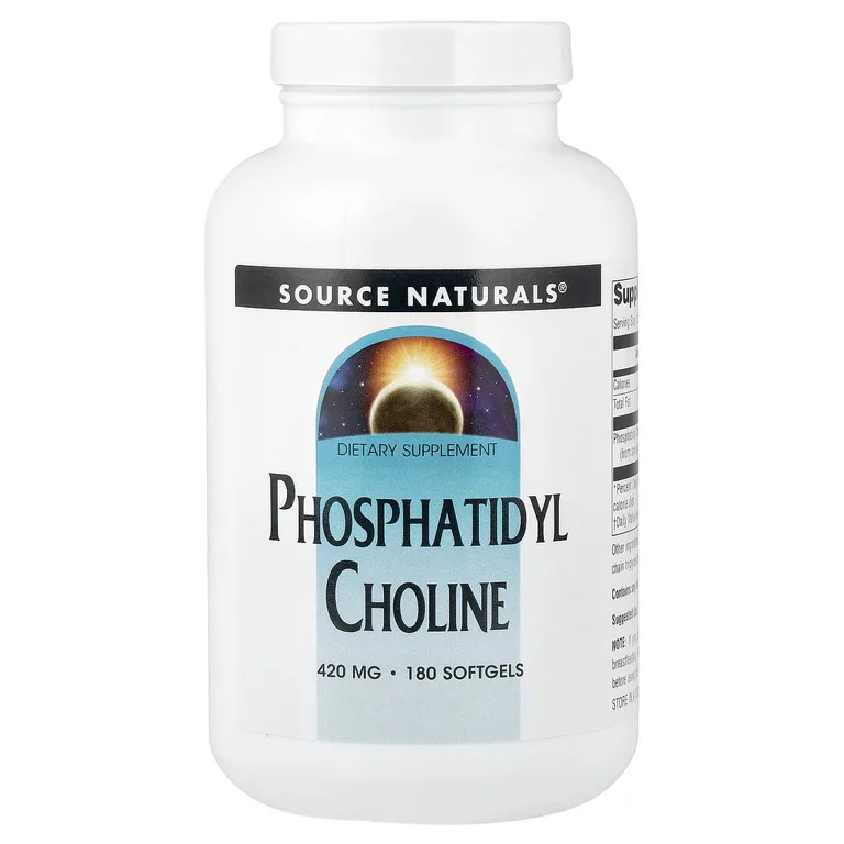 Source Naturals, фосфатидилхолин, 420 мг, 180 капсул