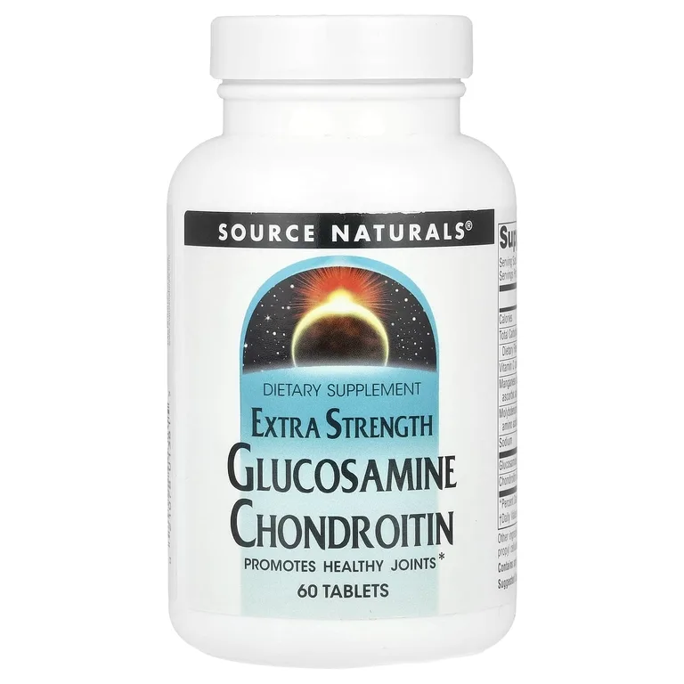 Source Naturals, глюкозамин и хондроитин, 60 таблеток