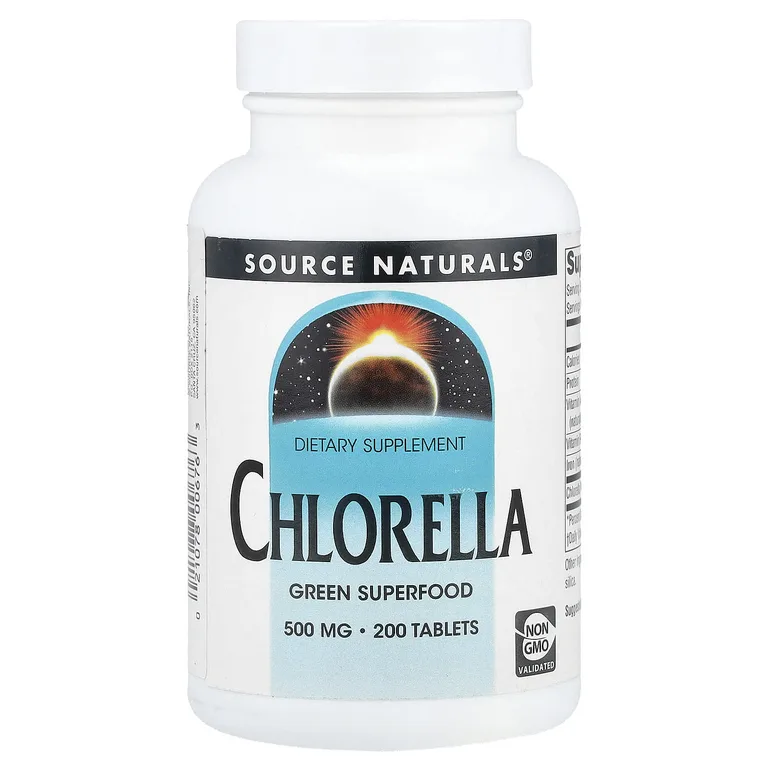 Source Naturals, хлорелла, 200 таблеток (125 мг в 1 таблетке)