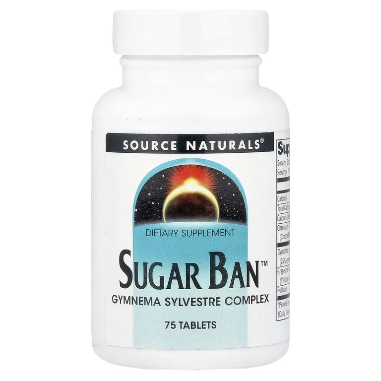Source Naturals, комплекс для снижения тяги к сладкому с джимнемой (Gymnema sylvestre), 75 таблеток