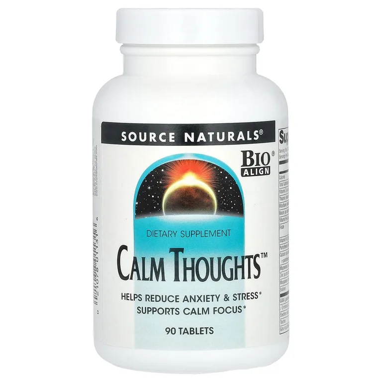 Source Naturals, комплекс для снижения уровня тревожности и стресса Calm Thoughts™, 90 таблеток