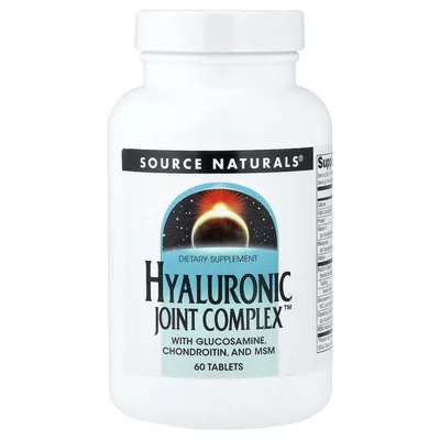 Source Naturals, комплекс для суставов с гиалуроновой кислотой, 60 таблеток