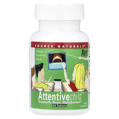 Source Naturals, комплекс для улучшения мозговых функций, для детей, 60 таблеток