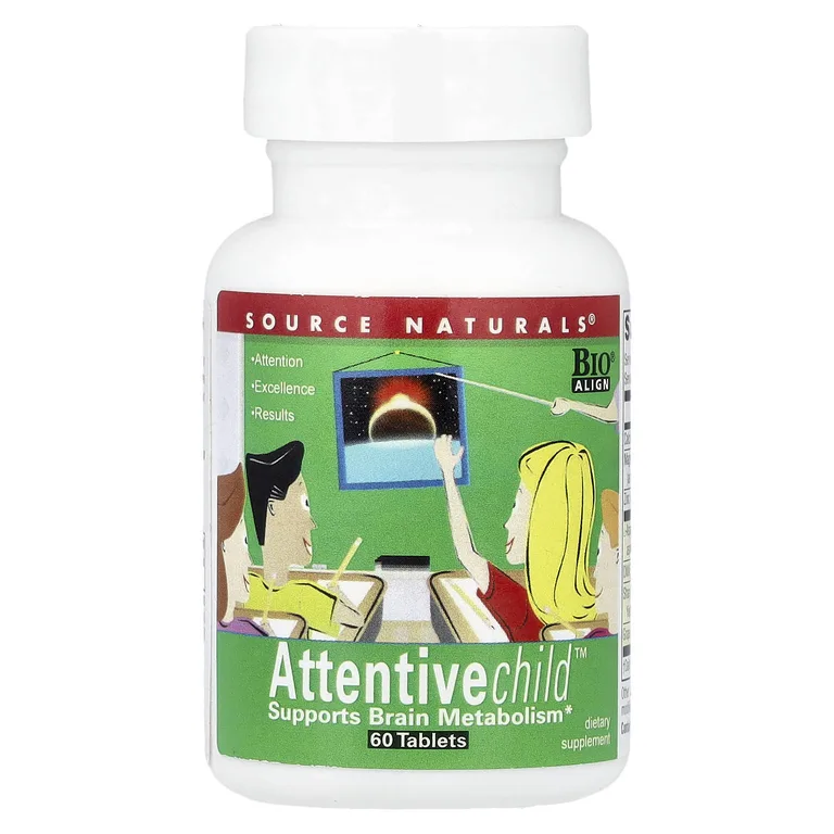 Source Naturals, комплекс для улучшения мозговых функций, для детей, 60 таблеток