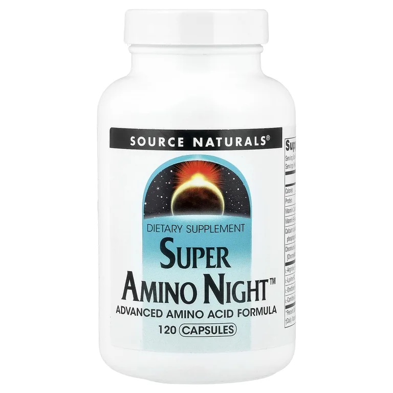 Source Naturals, комплекс с аминокислотами, ночной, 120 капсул