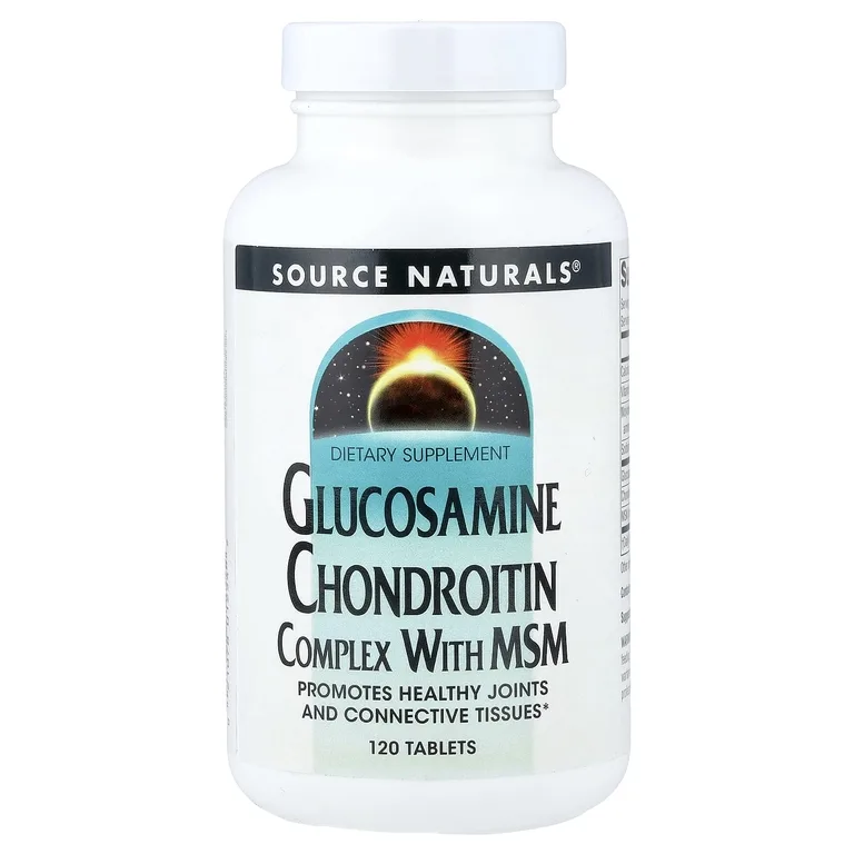 Source Naturals, комплекс с глюкозамином, хондроитином и МСМ, 120 таблеток