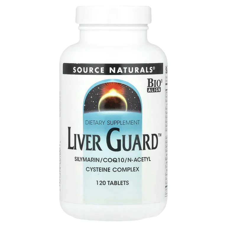 Source Naturals, комплекс силимарина, коэнзима Q10 и N-ацетилцистеина, 120 таблеток