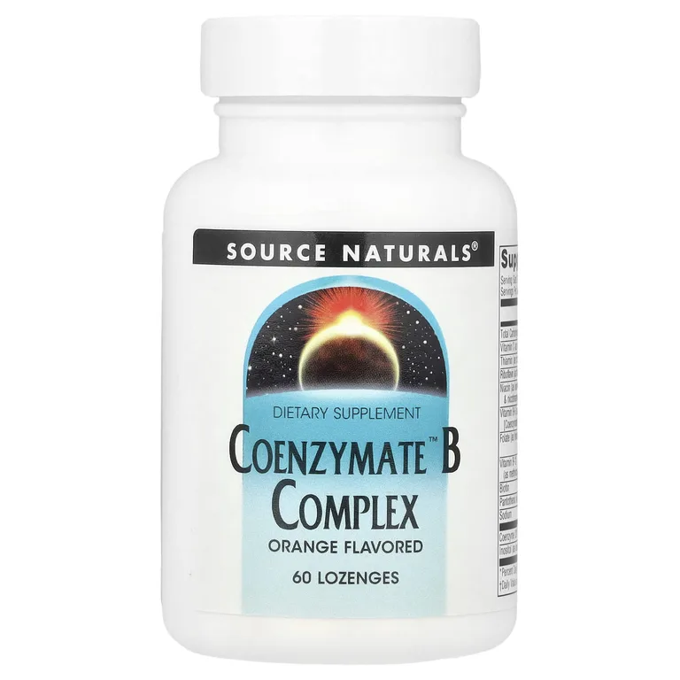 Source Naturals, комплекс витаминов группы B, апельсиновый вкус, 60 пастилок