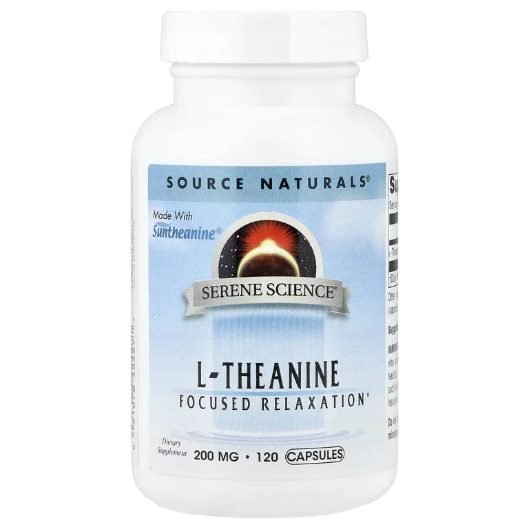 Source Naturals, L-теанин, 200 мг, 120 капсул