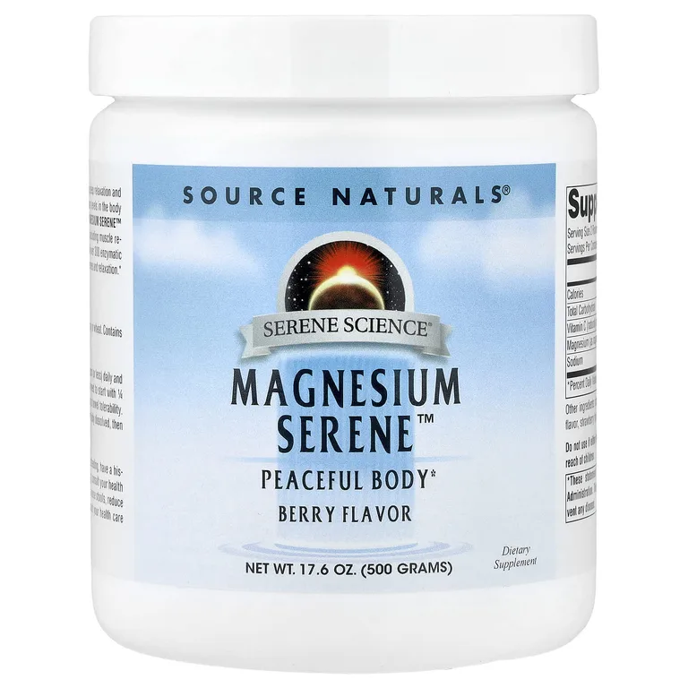 Source Naturals, магний, с ягодным вкусом, 500 г (17,6 унции)