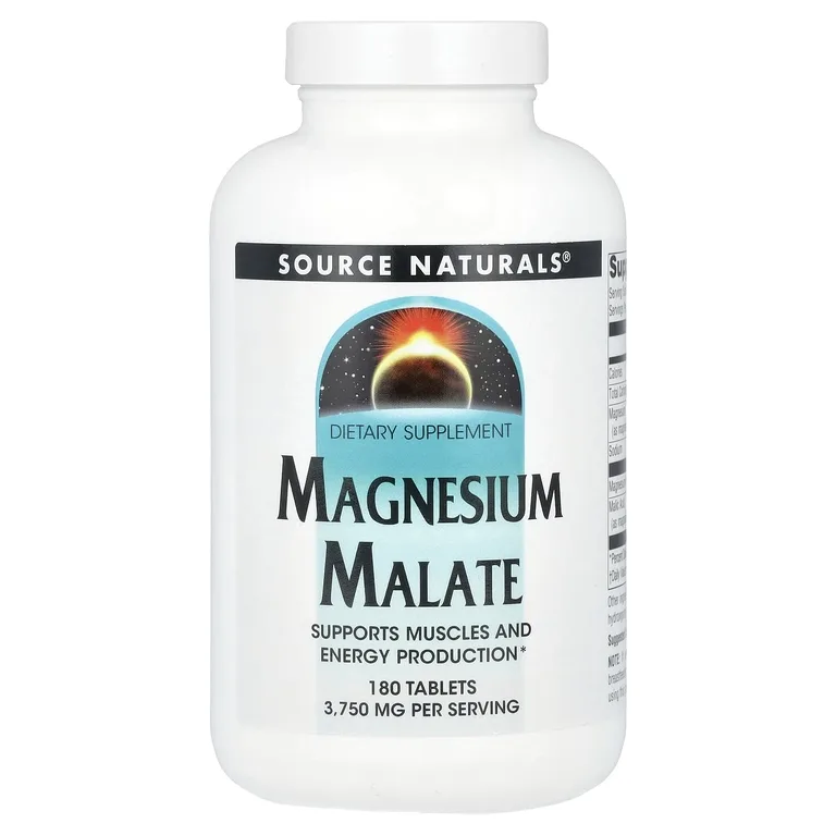 Source Naturals, малат магния, 180 таблеток