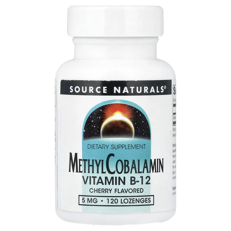 Source Naturals, MethylCobalamin, Cherry, 5 mg, 120 Lozenges