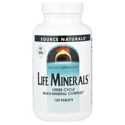 Source Naturals, минеральный комплекс, без железа, 120 таблеток