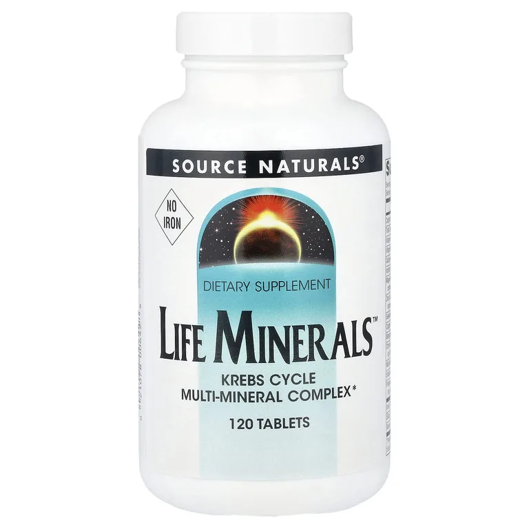 Source Naturals, минеральный комплекс, без железа, 120 таблеток