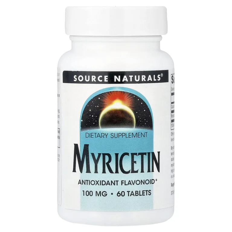Source Naturals, мирицетин, 100 мг, 60 таблеток